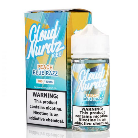 ICED Peach Blue Razz - Cloud Nurdz E-Liquid - 100mL